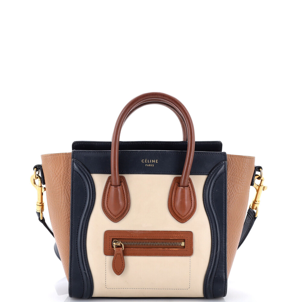 Celine Nano Tricolor Luggage Bag Leather